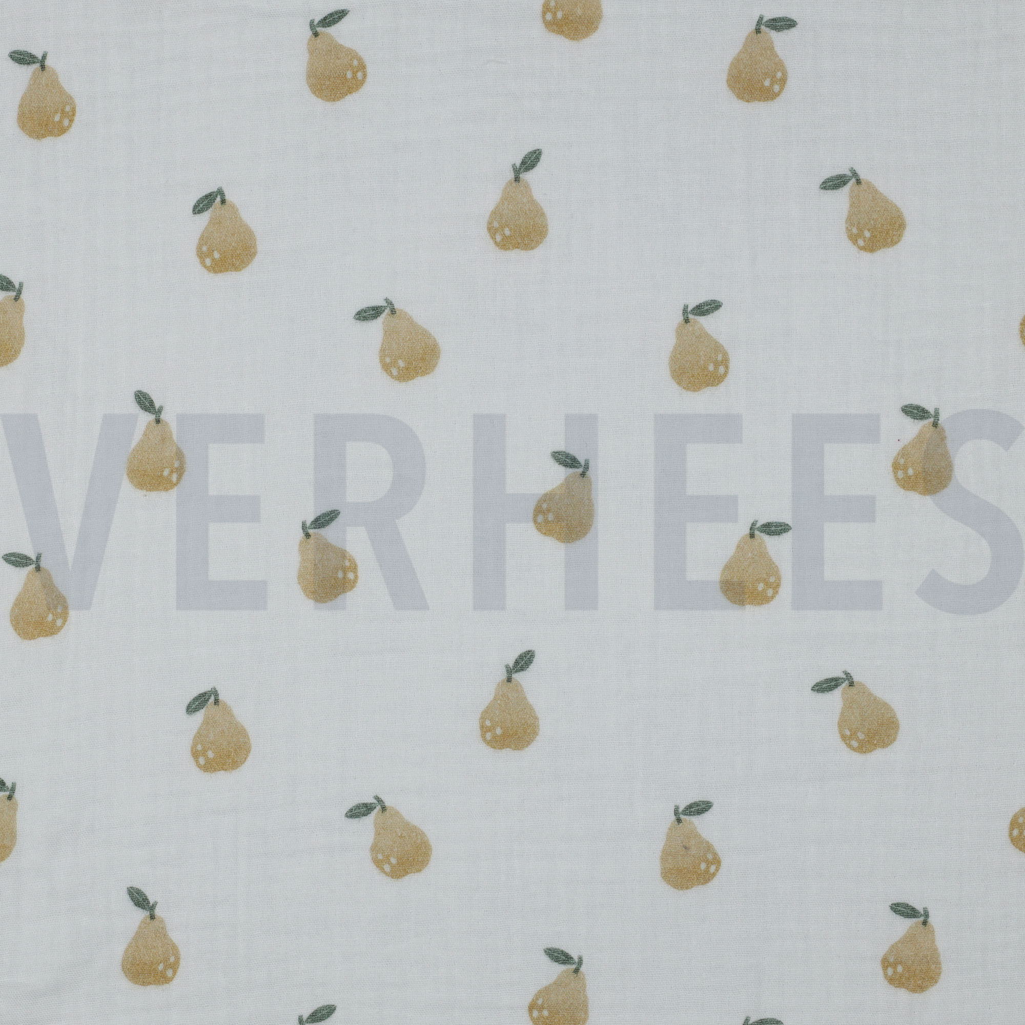 DOUBLE GAUZE DIGITAL PEARS WHITE (high resolution)