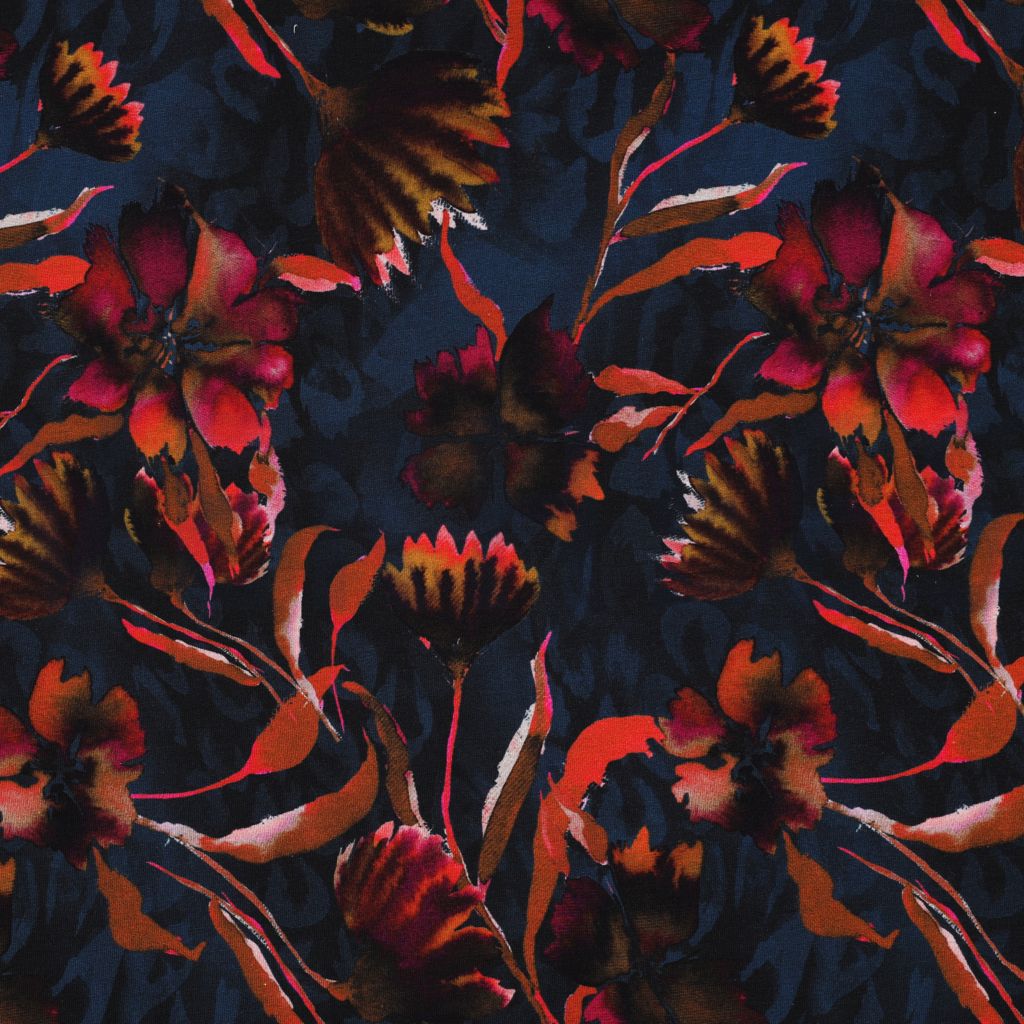 JERSEY DIGITAL FLOWERS NAVY (high resolution)