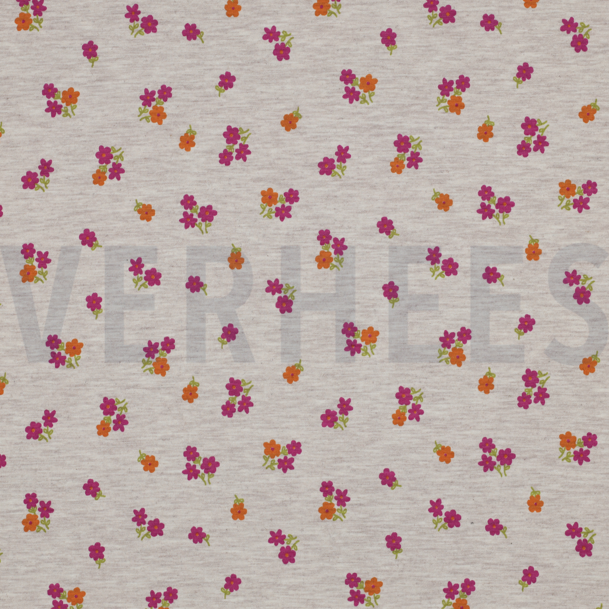 JERSEY MELANGE FLOWERS LIGHT SAND (high resolution)