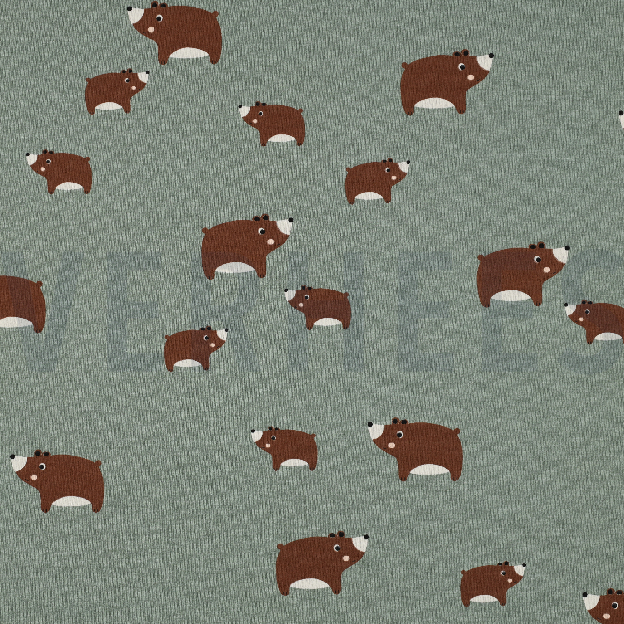 JERSEY MELANGE BEARS DARK MINT (high resolution)