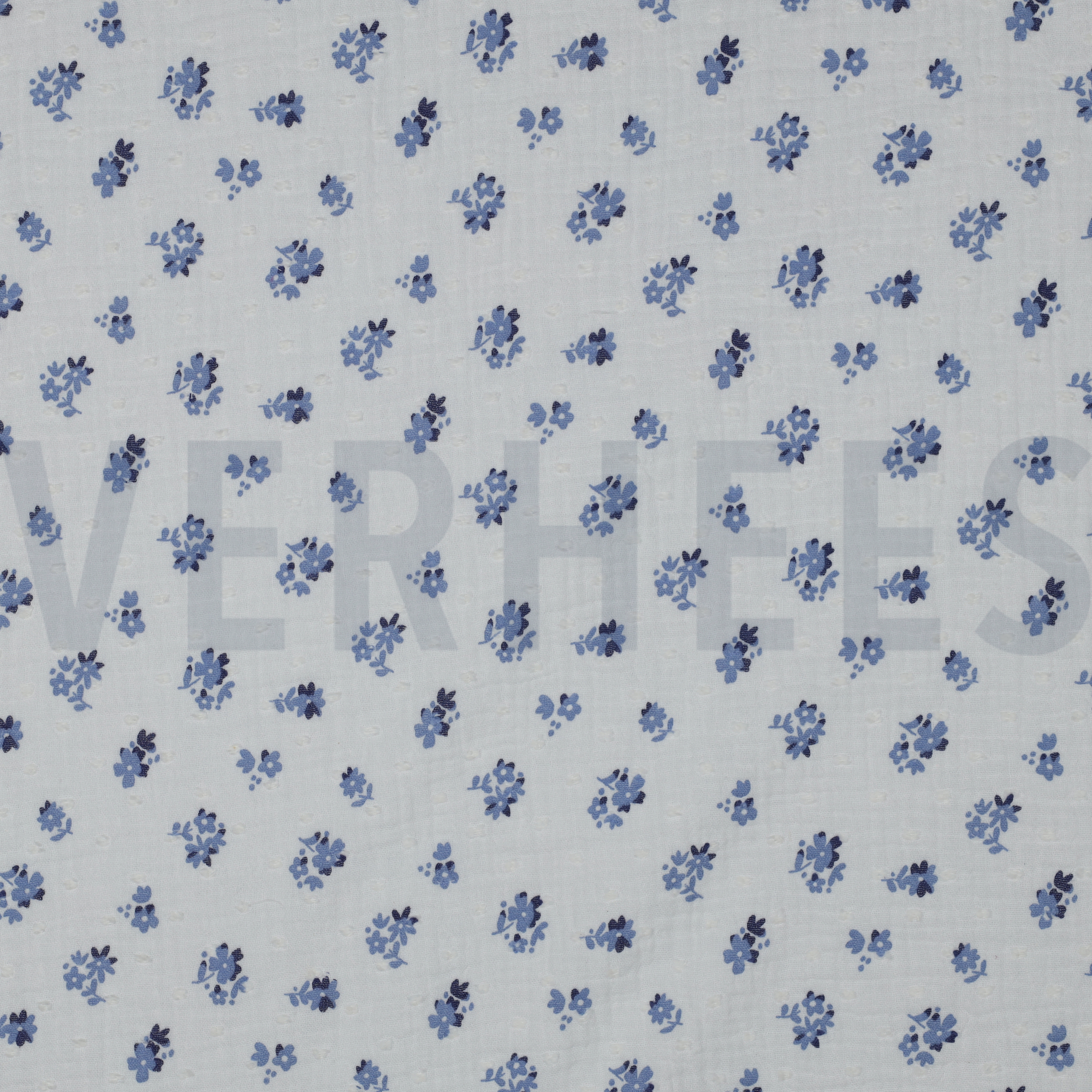 DOUBLE GAUZE DOBBY FLOWERS WHITE (high resolution)