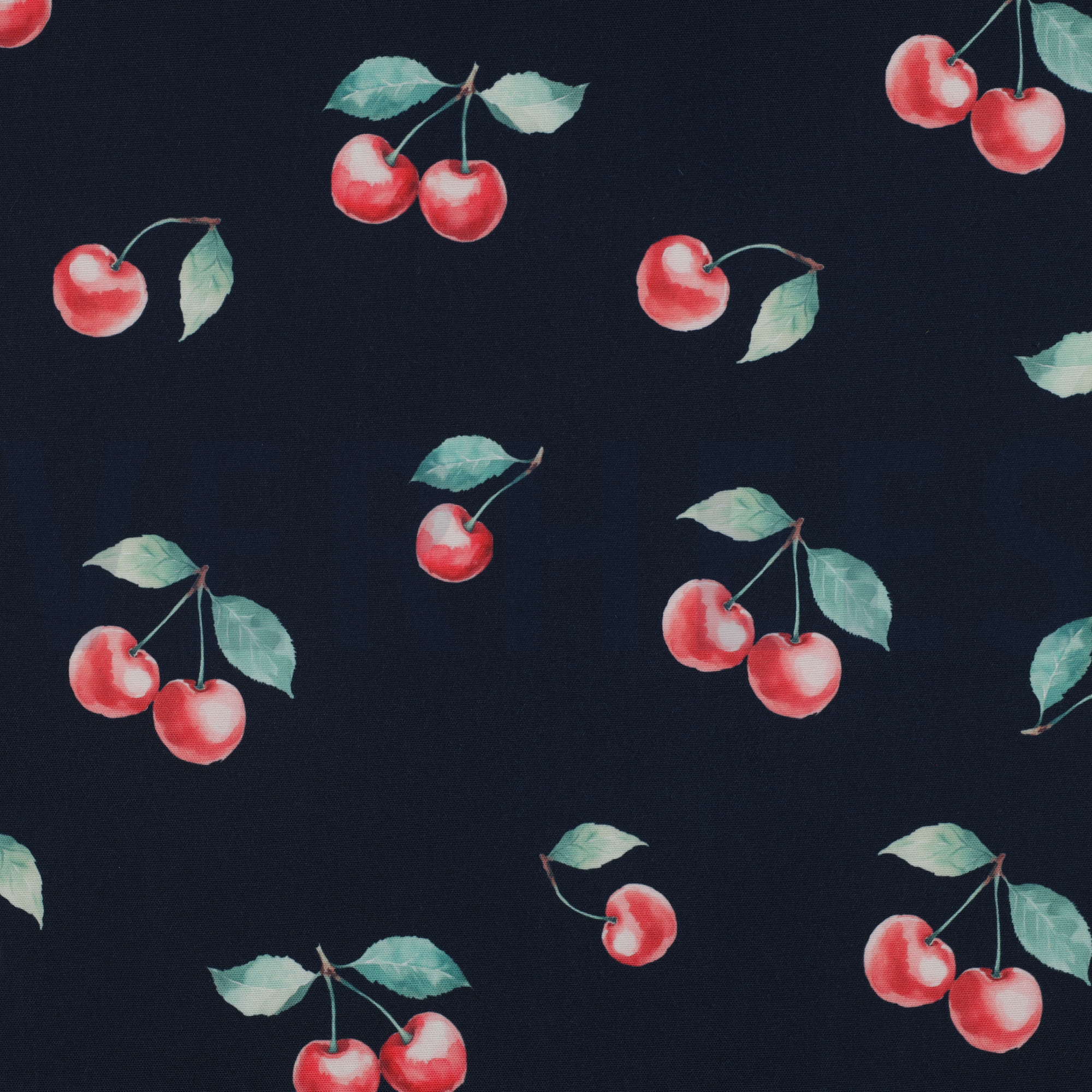 TABLECLOTH DIGITAL WATERPROOF CHERRIES NAVY (high resolution)