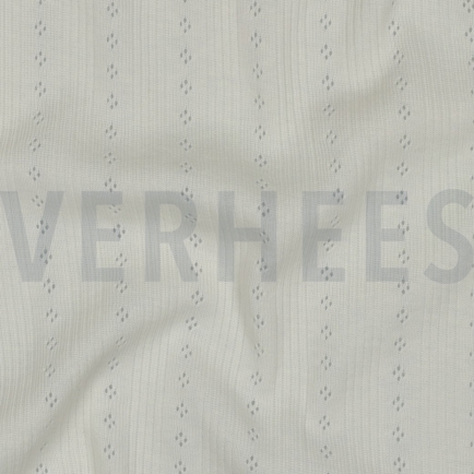 FEINSTRICKJERSEY AJOUR GEBROCHEN WEISS (hover)