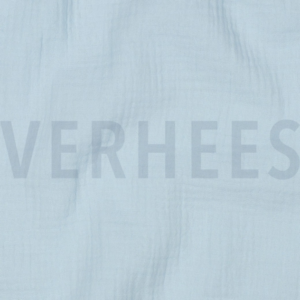 DOUBLE GAZE DE COTON 160CM BLEU (hover)