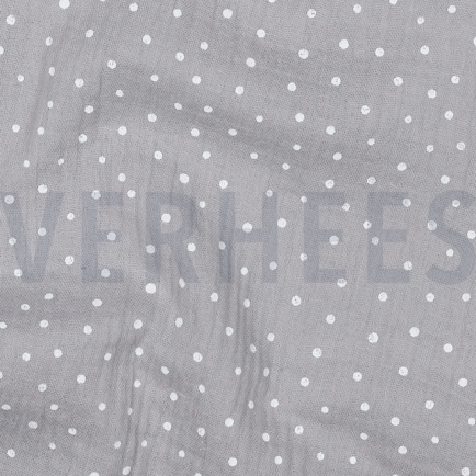DOUBLE GAZE DE COTON PETITS POINTS GRIS (hover)