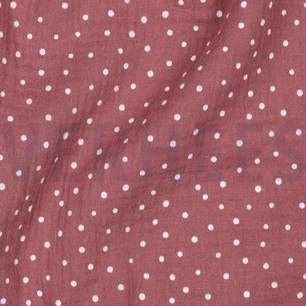 DOUBLE GAZE DE COTON PETITS POINTS BOIS DE ROSE (hover)