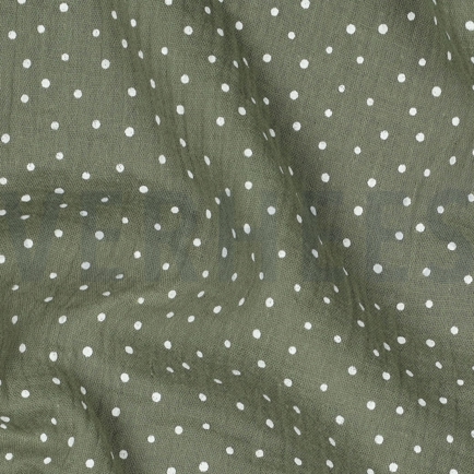 DOUBLE GAZE DE COTON PETITS POINTS CORNICHON (hover)