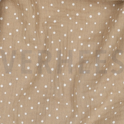 DOUBLE GAZE DE COTON PETITS POINTS BEIGE (hover)