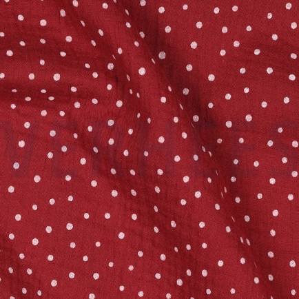 DOUBLE GAZE DE COTON PETITS POINTS BAIE (hover)