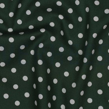 POPLIN DOTS DARK GREEN (hover)