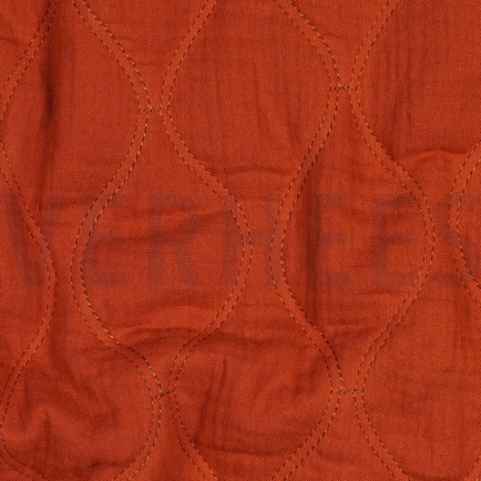 DOUBLE GAZE DE COTON QUILT RUST (hover)