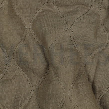 DOUBLE GAZE DE COTON QUILT VERT MOUSSE (hover)