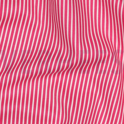POPELINE DE COTON RAYURE ROSE (hover)