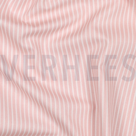 POPELINE DE COTON RAYURE ROSE ANCIEN (hover)