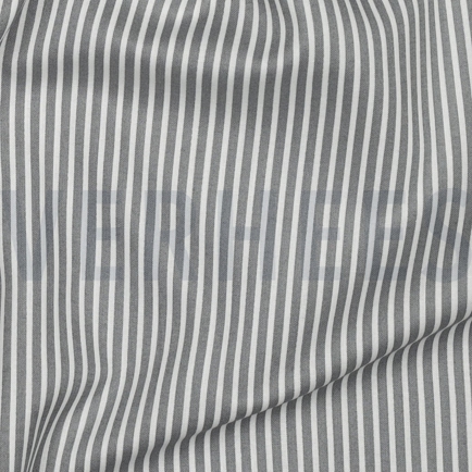 POPELINE DE COTON RAYURE GRIS (hover)