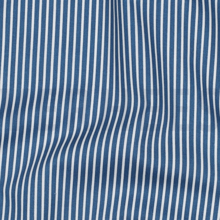 POPELINE DE COTON RAYURE BLEU (hover)