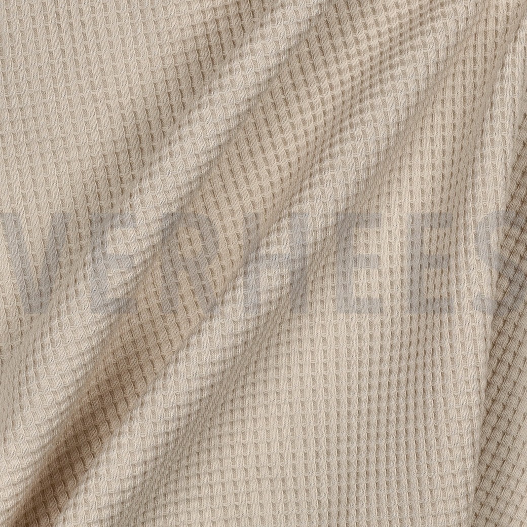 WAFFLE JERSEY GOTS LIGHT SAND (hover)