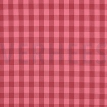 COTTON YARN DYED CHECKS MAUVE / BORDEAUX (thumbnail)