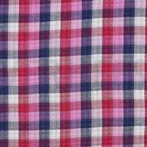 DOUBLE GAUZE DOUBLE SIDED CHECKS LILA / NAVY (thumbnail)