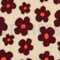 TEDDY FLOWERS BEIGE/WINE RED (thumbnail)