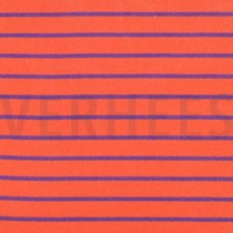 COTTON TOWELLING YARN DYED STRIPES ORANGE / PURPLE (thumbnail)