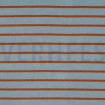 COTTON TOWELLING YARN DYED STRIPES BLUE / BROWN (thumbnail)