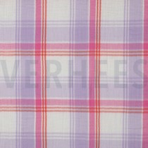 DOUBLE GAUZE YARN DYED CHECKS LAVENDER (thumbnail)