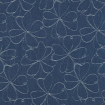 DENIM JACQUARD FLOWERS INDIGO (thumbnail)