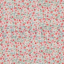 POPELINE DE COTON DIGITAL FLORAISON ROUGE VIF (thumbnail)