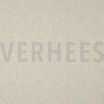 DOUBLE GAUZE EMBROIDERY FLOWERS NATURAL (thumbnail)