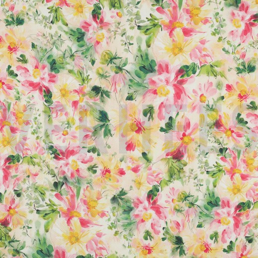 VISCOSE SATIN DIGITAL FLOWERS MULTICOLOUR (thumbnail)