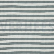 WAFFLE YARN DYED STRIPES MINT / OFF WHITE (thumbnail)