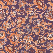 PUNTA DI ROMA PAISLEY FLOWERS DARK PURPLE (thumbnail)