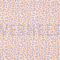 POPLIN GOTS FLOWERS PEACH (thumbnail)