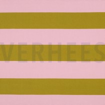 CANVAS STRIPES LIGHT PINK / OCHRE (thumbnail)