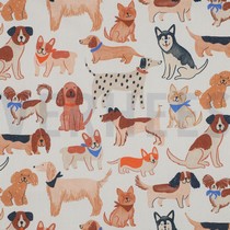 FINE POPLIN DIGITAL DOGS OFF-WHITE (thumbnail)