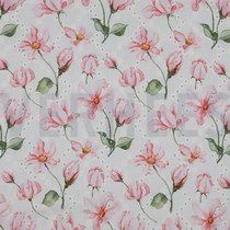 COTTON EMBROIDERY DIGITAL FLOWERS WHITE (thumbnail)