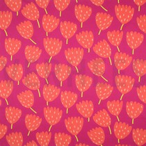 FINE POPLIN TULIPS NERIDA HANSEN BRIGHT PINK (thumbnail)