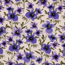 FRENCH TERRY DIGITAL FLOWERS OFF-WHITE (thumbnail)