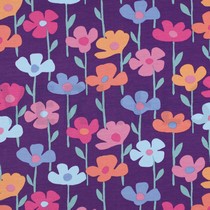 FRENCH TERRY FLOWERS PURPLE (thumbnail)