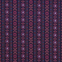 FINE POPLIN DIGITAL FLOWERS NAVY (thumbnail)