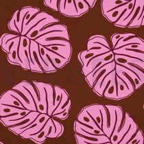 CANVAS MONSTERA LEAVES BROWN (thumbnail)