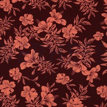 MAGNOLIA STRETCH TROPICAL FLOWERS BORDEAUX (thumbnail)