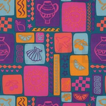 FINE POPLIN SUMMER PATCHWORK PETROL (thumbnail)