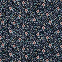 FINE POPLIN DIGITAL FLOWERS NAVY (thumbnail)