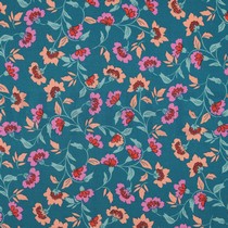 ROSELLA STRETCH FLOWERS PETROL (thumbnail)