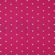 FINE POPLIN HEARTS FUCHSIA / WHITE (thumbnail)