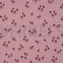 DOUBLE GAUZE FLOWERS MAUVE (thumbnail)