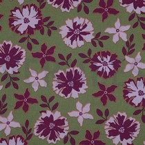 LINEN VISCOSE FLOWERS GREEN (thumbnail)