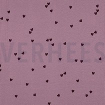 RIB JERSEY HEARTS MAUVE (thumbnail)